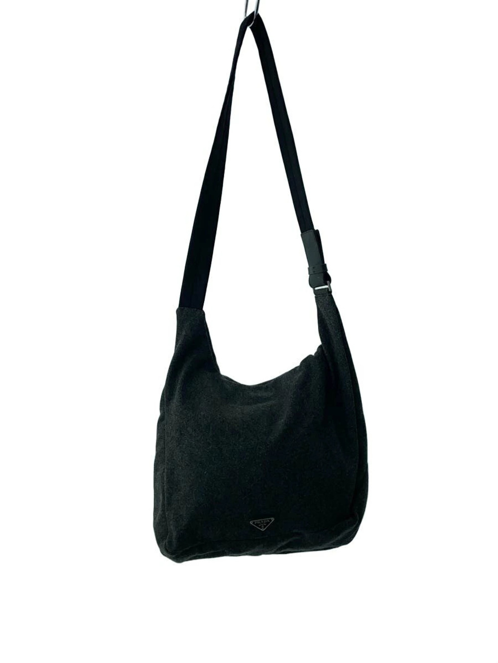 Prada Wool Shoulder Bag Gray
